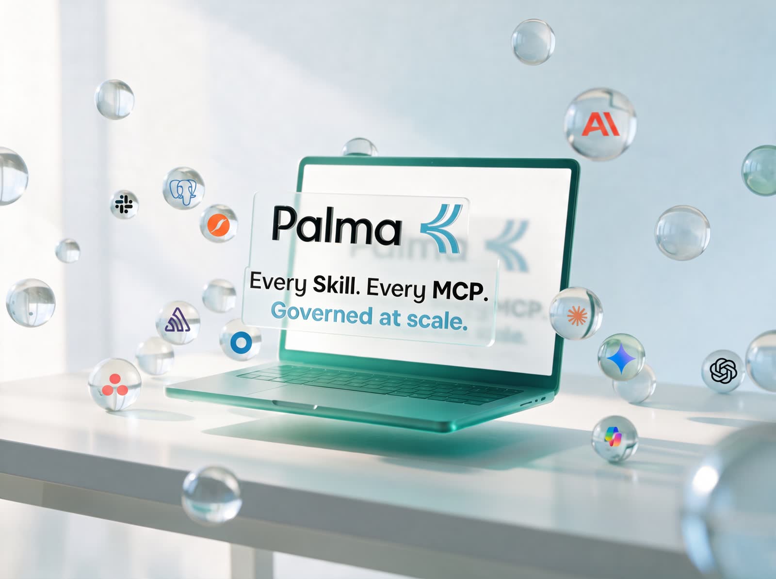 Palma — every Skill, every MCP, governed at scale — surrounded by the tools and assistants it connects